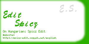 edit spicz business card